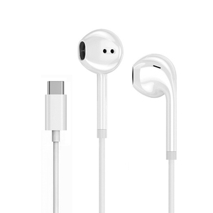 Écouteurs filaires semi intra-auriculaires Type-C, <span class=keywords><strong>casque</strong></span> stéréo avec micro intégré, étanche, cordon de 1,2 m, écouteurs USB-C pour smartphones - Product Image 1