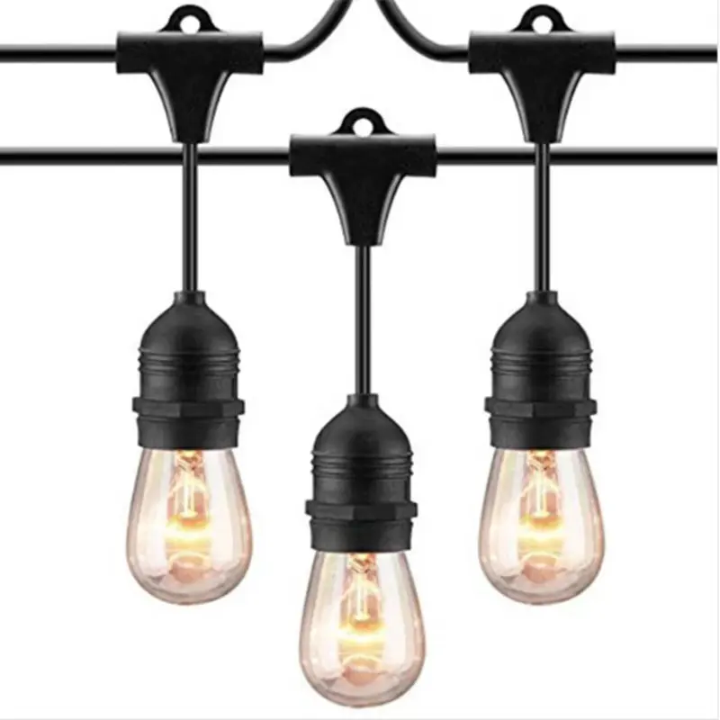 S14 Bulb String Light S14 Edison Bulb Hanging Sockets Weatherproof String Lights For Decoration