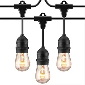 String Bulb Light S14 Edison Bulb Hanging Sockets Weatherproof String Lights For Decoration