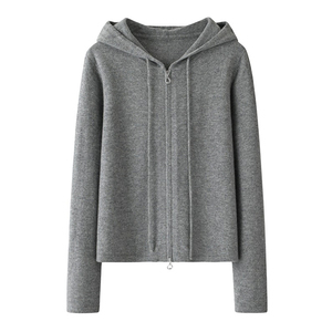 Nuovo inverno <span class=keywords><strong>Cardigan</strong></span> <span class=keywords><strong>con</strong></span> <span class=keywords><strong>cappuccio</strong></span> in Cashmere lavorato a maglia a maniche lunghe in Cashmere da <span class=keywords><strong>donna</strong></span> <span class=keywords><strong>con</strong></span> <span class=keywords><strong>cappuccio</strong></span> - Product Image 1