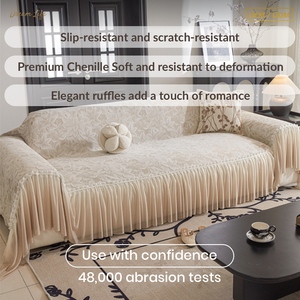 Housse <span class=keywords><strong>de</strong></span> canapé DL à motif floral, antidérapante, anti-griffures <span class=keywords><strong>de</strong></span> chat, universelle, une seule pièce - Product Image 3