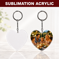 Porte-clés en acrylique transparent de forme irrégulière, écologique, durable, léger, imprimé sur mesure, vierge pour sublimation