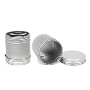 Latas Cosméticas Redondas de Alumínio por Atacado, Potes de Creme Metálicos Vazios, Recipientes de Alumínio Reutilizáveis para Embalagem de Cosméticos e Cuidados com a Pele - Product Image 1