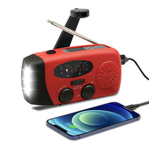Khẩn Cấp Tay Có Thể Sạc Lại Crank Đài Phát Thanh Với Đèn Pin LED & Điện Thoại Di Động Sạc AM/FM 2000MAh Ngân Hàng Điện Cho Trong Nhà/Ngoài Trời Sử Dụng - Product Image 1
