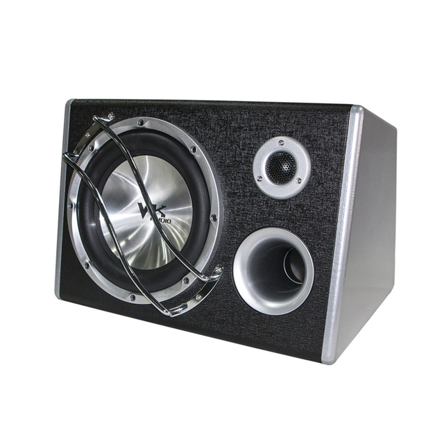 Professional Design VK 708 8-Inch Single DC 12V Active Subwoofer for Car/Backroad Choppers Home 150W RMS 87-90dB Max SPL 1Yr