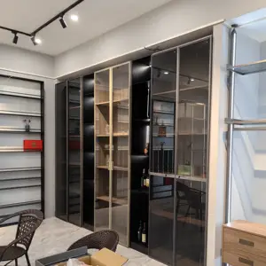 Современный цельный алюминиевый шкаф с раздвижными дверями, шкаф-органайзер для одежды, шкаф-гардероб