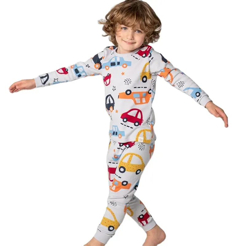 Organik pamuklu pijamalar büyük boy pijama organik bebek loungewear yürüyor polar pijama yürümeye başlayan pijama pijama erkek çocuk pijama için