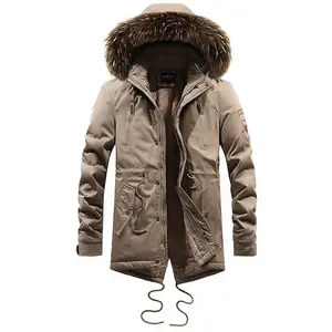 Winter wool padded padded jacket men's jacket pure cotton wash men's padded padded jacket with hat can be removed