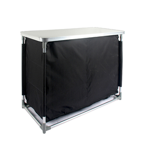 Tavolo da cucina pieghevole stazione di cottura portatile da esterno cucina da <span class=keywords><strong>campeggio</strong></span> in alluminio con Organizer di stoccaggio - Product Image 6