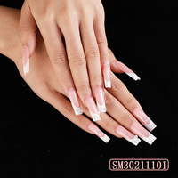 Lot de faux ongles artificiels, capsules pour manucure, couverture complète, press-on nails, cercueil LONG