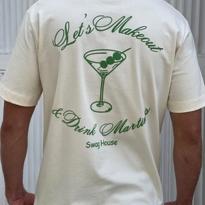 Camiseta y Pantalones Cortos Extra Grandes Vintage Personalizados al por Mayor para Hombre, 100% Algodón Pesado de 280 Gramos, Estampado Bordado, Estilo Casual de Verano - Product Image 3