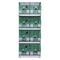 Cage d'élevage d'oiseaux multifonctionnelle avec séparateur amovible - Cage de vol/domicile extensible pour perruches, canaris, agapornis