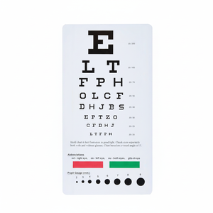 Snellen Eye Chart Basic, Guía de colores Gráficos de prueba de visión basados en imágenes Regular con guía de colores - Product Image 1