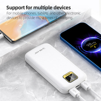 Conception de logo personnalisé Batterie Li-polymère 10000 mAh 12W Double sortie Banque d'alimentation portable avec USB Type C