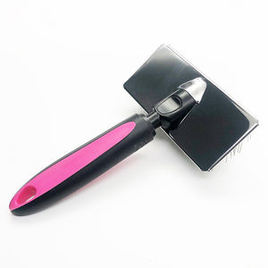 20503L yeni tasarım en çok satan köpek saç fırçası paslanmaz çelik ekstra uzun sert pin slicker profesyonel bakım - Product Image 3