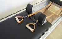 Máquina de Ejercicio Pilates Reformer Comercial Personalizada, Portátil, Ajustable, de Aluminio Gris, para la Salud Física
