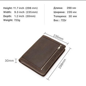 Funda Protectora de Cuero Genuino de Lujo para iPad Pro de 10.5 Pulgadas, con Ranura para Lápiz, Cierre de Cremallera, Multifuncional, Plana, de Alta Calidad - Product Image 4