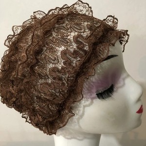 Pañuelo de cabeza lujoso con encaje y flores brillantes, sombrero étnico de moda para mujeres musulmanas - Product Image 1