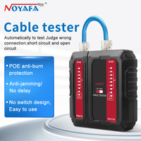 NOYAFA NF-466S Probador de Continuidad de Cables de Red RJ45 de Alta Precisión con Indicador LED de Secuencia para Verificación Rápida de Líneas Ethernet (UTP/STP)