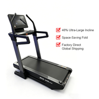 Tapis de course électrique robuste avec inclinaison motorisée et écran LED pour entraînement cardio à domicile
