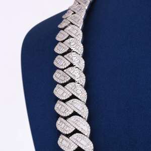 Collar de Plata de Ley 925 con Diamante Cultivado en Laboratorio, Cadena de Lujo, Joyería Fina Premium para Hombre y Mujer, Regalo de Boda Moderno y Elegante - Product Image 2