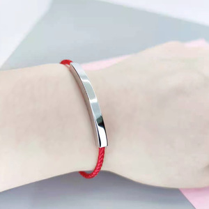 Pulsera de Cuerda Tejida de Acero Inoxidable de Alta Calidad, Personalizada, de Acero Titanio, Ajustable en Longitud, para Hombres y Mujeres - Product Image 3