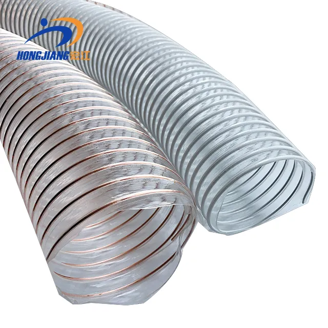 Altre specifiche tubo flessibile per condotto flessibile in Pu tubo flessibile a spirale in plastica tubo a molla in Pu condotto rinforzato con filo