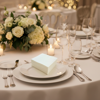 Serviettes Airlaid pliées en quatre, texture lin, 10''*10'', 25*25cm, pour banquets de mariage