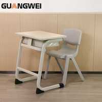 Table d'étude moderne GUANGWEI pour lycée, double siège, chaise de bureau pour étudiant, hauteur réglable, mobilier scolaire écologique