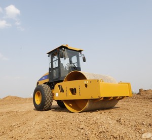Compacteur de sol hydraulique diesel 512 12 tonnes 175 CV, rouleau compresseur routier à tambour unique à pieds de mouton pour asphalte, avec amortisseur de porte coulissante à fermeture douce - Product Image 1