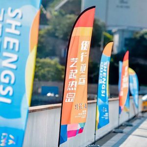 Custom High Quality Knitted Polyester Advertising Banner <b>Flag</b> Fast Delivery for Outdoor Events and Shops with Custom Logo - Product Image 4