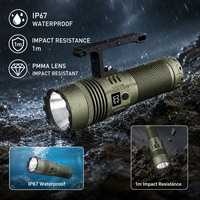 Lampe torche LED rechargeable 13500LM, étanche IP67, zoomable, portée 1000m, lampe de chasse tactique avec batterie 32000mAh, USB Type-C