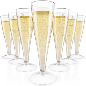 Copas <span class=keywords><strong>de</strong></span> Vino <span class=keywords><strong>de</strong></span> Plástico Desechables BST <span class=keywords><strong>de</strong></span> 4.5oz, Modernas y <span class=keywords><strong>de</strong></span> Lujo, con Tallo Alto, Transparentes, Aptas para Alimentos, para Cócteles - Product Image 1