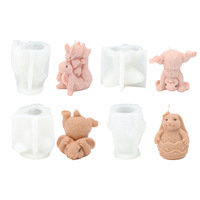 KK1094 Moule en silicone Lapin en position échelle, pour bougies, résine, savon, argile, artisanat DIY et décoration de gâteaux