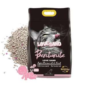 LOVE SAND Arena para gatos de bentonita Premium Arena para gatos Super Clumping Arena para gatos Kitty Litter Factory