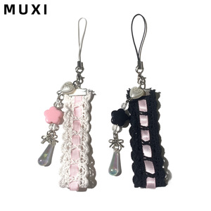 Cô Gái Ngọt Ngào Gió Nụ Lụa Vành Đai Mặt Dây Chuyền Điện Thoại Chuỗi Tai Nghe Trường Hợp Mặt Dây Chuyền Làm Bằng Nylon Bền - Product Image 1