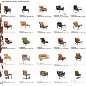 <span class=keywords><strong>Poltrona</strong></span> Moderna in Vera Pelle con Struttura in Legno Massello, Comoda per Soggiorno e Ufficio d'Hotel - Product Image 6