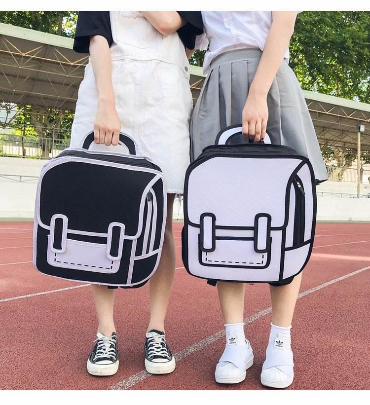 Cartoon 3D Drawing Backpack for Students Custom ODM Available