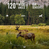 Mini caméra de surveillance de la faune avec détection de mouvement, contrôle par application, WiFi 4K 48MP