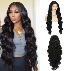 China Factory Direct Wholesale Hair Wig Synthetic Lace Front Wig Vendors Hot Sale Natural Hair Wigs