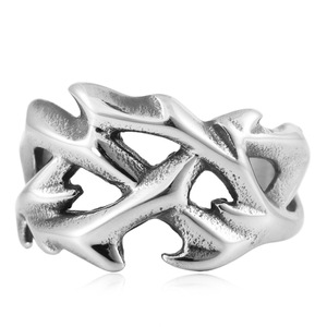 Anillo yunnique Tyrannosaurus Rex para hombre, de acero inoxidable, con forma de animal hueco, joyería de moda punk, regalo, diseño geométrico, color acero - Product Image 4