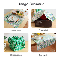 Écologique Personnaliser Imprimer Pur Coton Lin Torchon Logo Imprimé Personnalisé Cuisine Vaisselle Nettoyage Serviettes Table Napperon