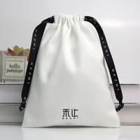 Sac à cordon en toile rouge, pochette en coton rose avec code QR, sac en mousseline musulmane vierge avec logo bio