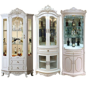 Châu Âu Đen Sồi Cà Phê Thanh Phòng Khách Đồ Nội Thất Bằng Gỗ Sang Trọng Sàn Tủ Rượu Giá Màu Đỏ Nhà Bếp Tủ Góc - Product Image 3