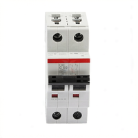 Protector de Cortocircuito MCB ABB S202-C50 50A 2P de Grado Industrial, Mini Interruptor Automático para Proyectos de Ingeniería Eléctrica