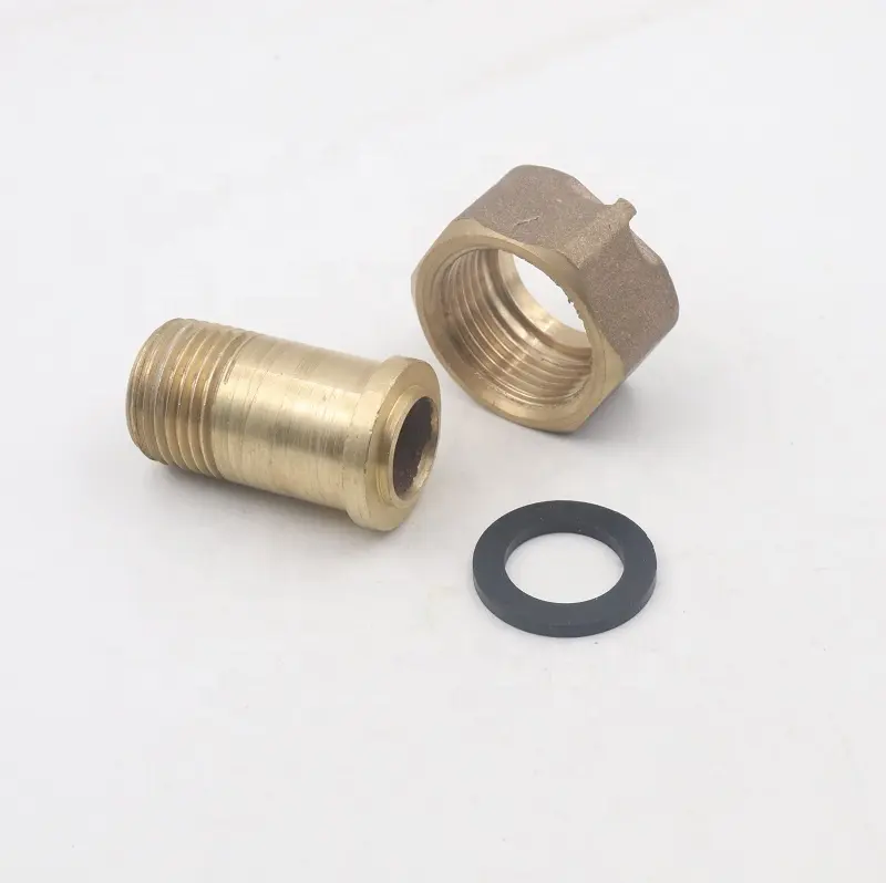 DN15 brass hexagonal water meter connector union cooper parts