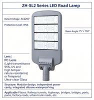 Lampadaire LED en alliage d'aluminium 150W 250W IP66 AC étanche avec poteau pour parking, jardin, allée, cour - Vente chaude