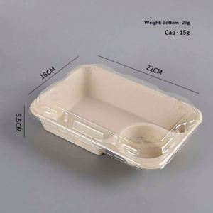 <b>Biodegradable</b> Compostable Eco-Friendly Paper Salad Box with Lid Healthy Food <b>Packaging</b> for Takeout & Picnic Use - Product Image 4