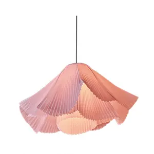 Design nordique créatif Restaurant suspension populaire pétale lampes petit lustre lampe de chevet rose éclairage suspendu