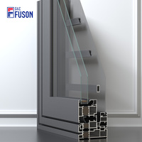 Ventanas de Aluminio con Rotura de Puente Térmico Fuson, Ventanas Francesas de Doble Acristalamiento, Ventanas Abatibles de Triple Acristalamiento para Viviendas